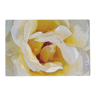 shades of white to yellow placemat