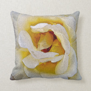 shades of white to yellow throw pillow