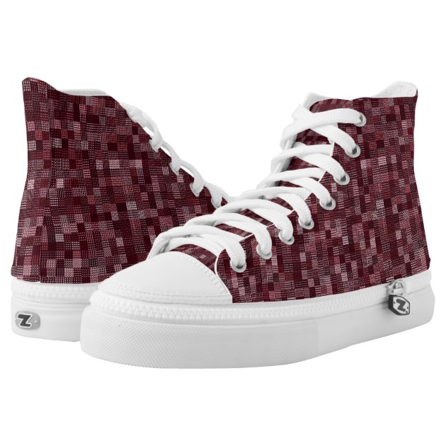 wine red sneakers