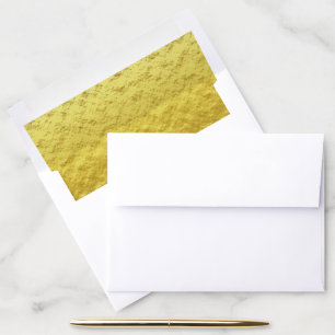 Shades of Yellow Gold Foil Texture Pattern Envelope Liner