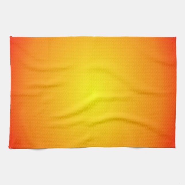 Shades of Yellow Orange Cheerful Bright Kitchen Towel (Horizontal)