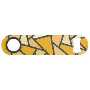 Shades of yellow stained glass pattern bar key