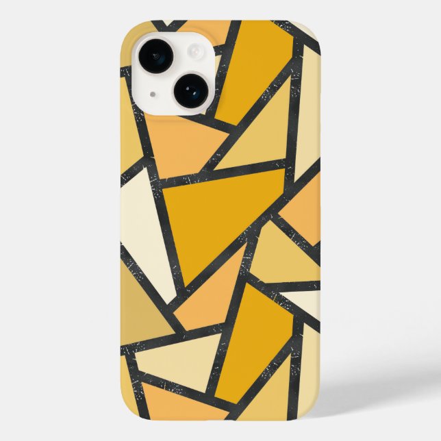 Shades of yellow stained glass pattern Case-Mate iPhone case (Back)