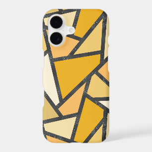 Shades of yellow stained glass pattern iPhone 17 case
