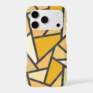 Shades of yellow stained glass pattern iPhone 17 pro case