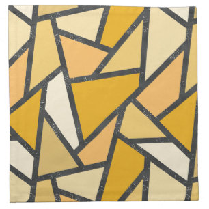 Shades of yellow stained glass pattern cloth napkin