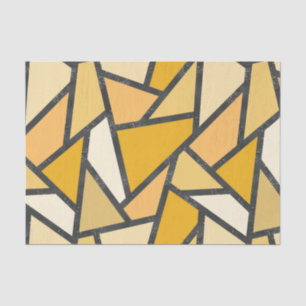 Shades of yellow stained glass pattern tissue paper