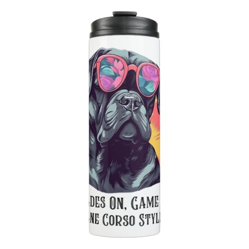 Shades On Game On _ Cane Corso Style Thermal Tumbler