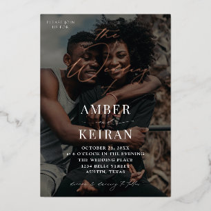 Shades- Photo Wedding  Foil Invitation