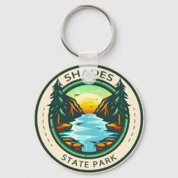 Shades State Park Indiana Badge Keychain