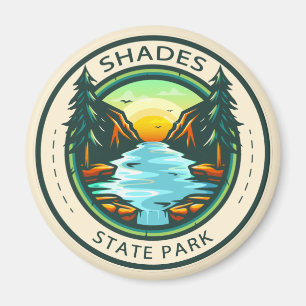 Shades State Park Indiana Badge Magnet