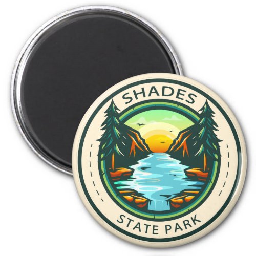 Shades State Park Indiana Badge Magnet