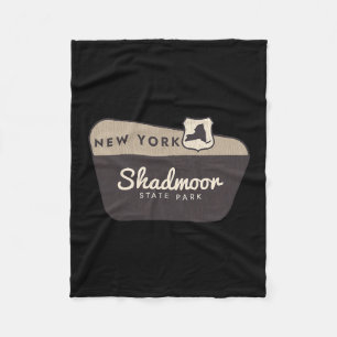 Shadmoor State Park New York Welcome Sign Vacation Fleece Blanket