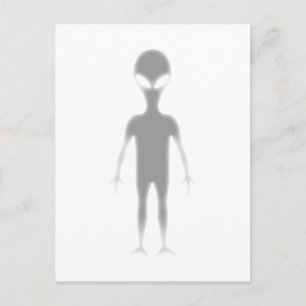 Shadow Alien Customizable printed background color Postcard