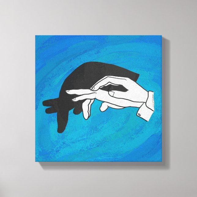 Shadow Anteater On Blue Canvas Print (Front)