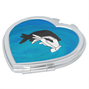 Shadow Anteater On Blue Compact Mirror