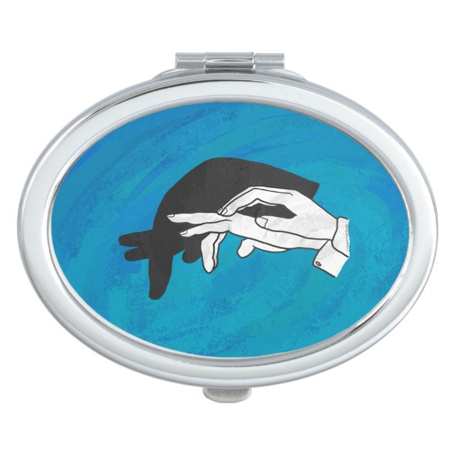 Shadow Anteater On Blue Compact Mirror (Front)