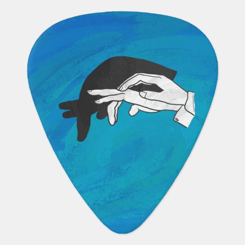 Shadow Anteater On Blue Guitar Pick