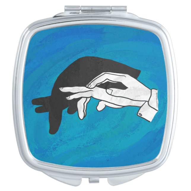 Shadow Anteater On Blue Makeup Mirror (Front)