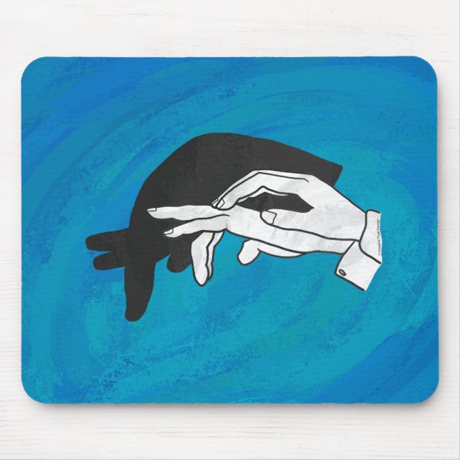 Shadow Anteater On Blue Mouse Pad (Front)