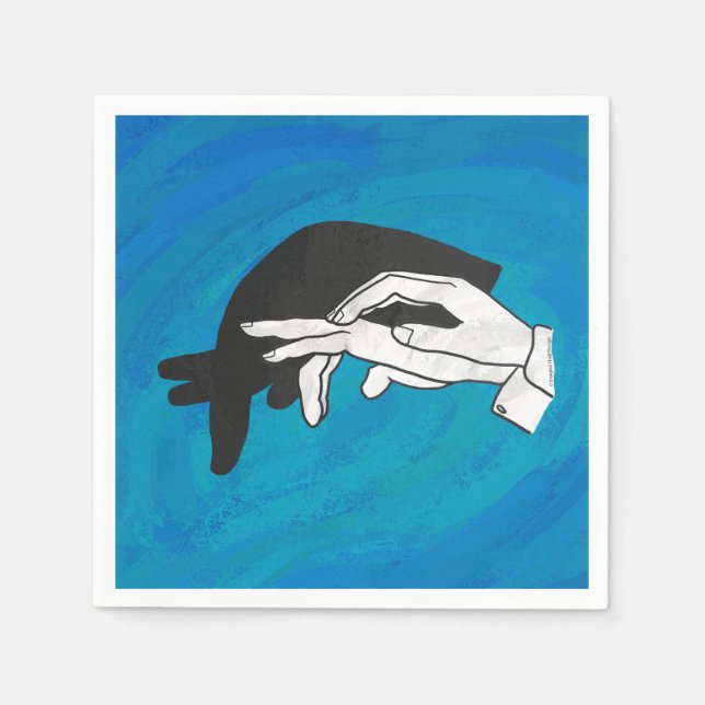 Shadow Anteater On Blue Napkins (Front)