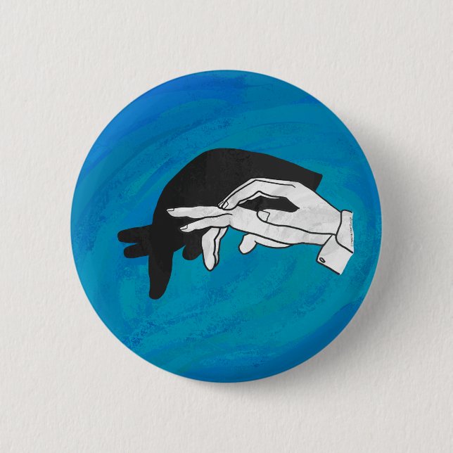 Shadow Anteater On Blue Pinback Button (Front)