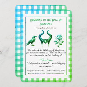 Shadow Ball Dark Fantasy Birthday Design Script Invitation