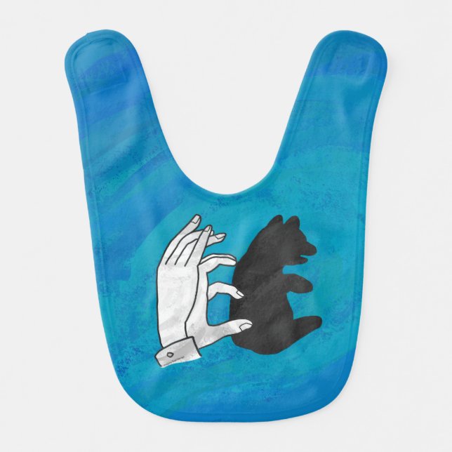 Shadow Bear Cub On Blue Bib (Front)