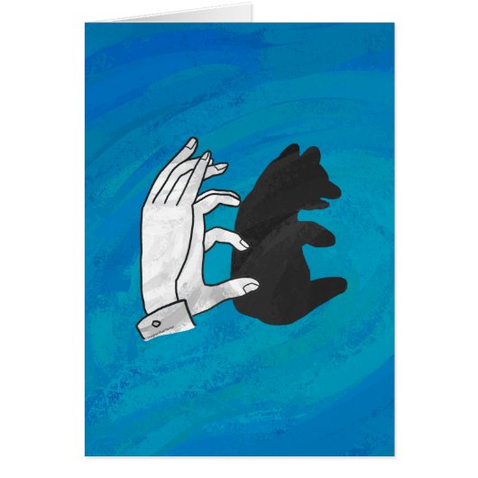 Shadow Bear Cub On Blue Cards (Front)
