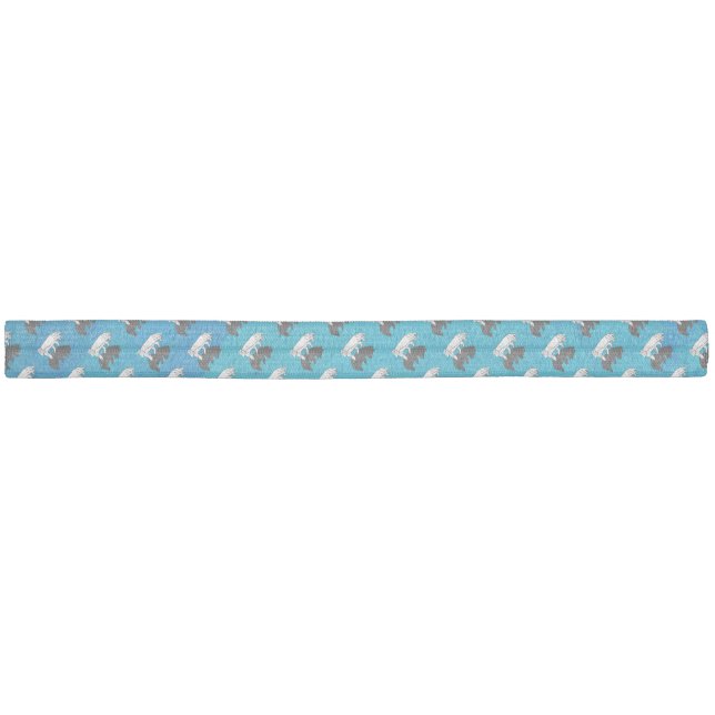 Shadow Bear Cub on Blue Ribbon Hair Tie (Unwrapped)