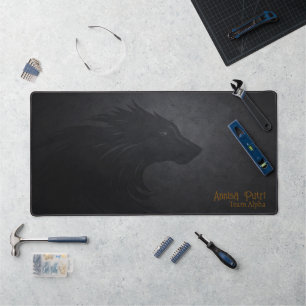 Shadow Beast Minimal – Premium Wolf Gaming Desk Mat