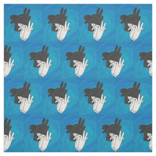 Shadow Billy Goat on Blue Fabric