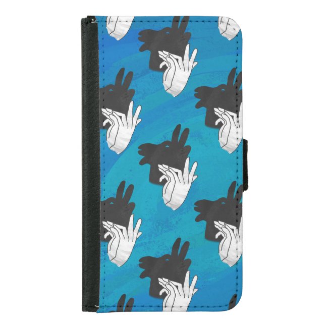 Shadow Billy Goat on Blue Samsung Galaxy Wallet Case (Front)