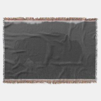Shadow Bison Throw Blanket