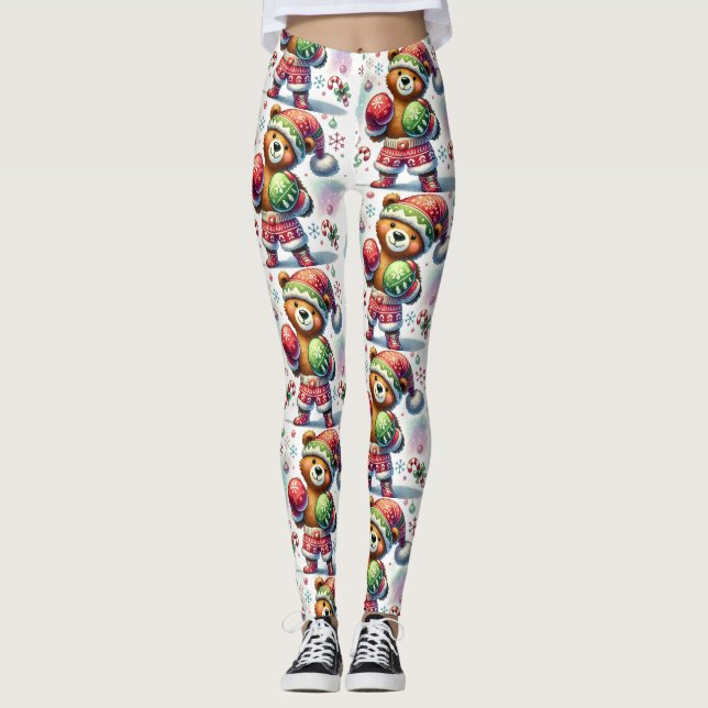 Shadow Boxing Bear Leggings (Front)