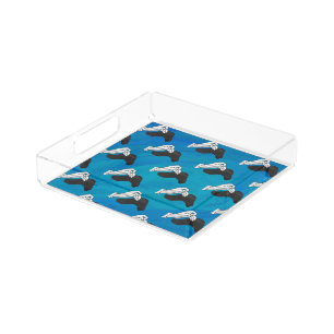 Shadow Camel on Blue Acrylic Tray