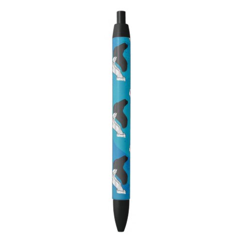 Shadow Camel on Blue Black Ink Pen