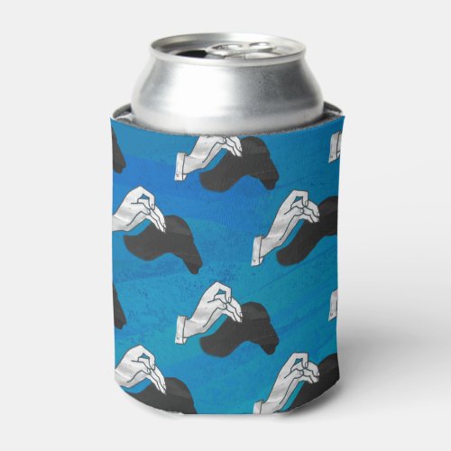 Shadow Camel on Blue Can Cooler