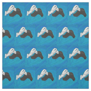 Shadow Camel on Blue Fabric