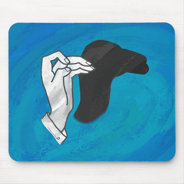 Shadow Camel On Blue Mouse Pad (Front)