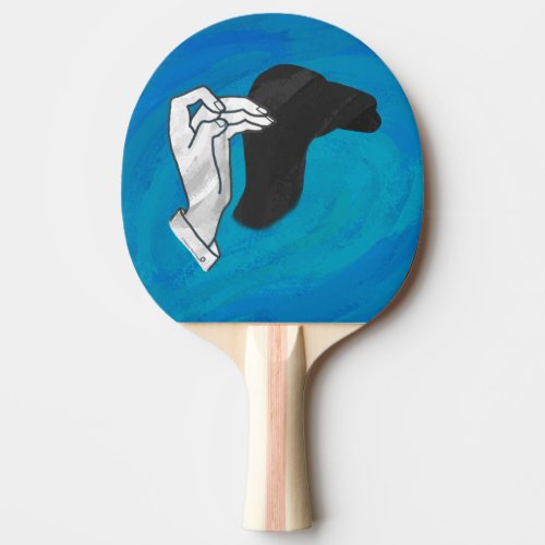 Shadow Camel On Blue Ping_Pong Paddle