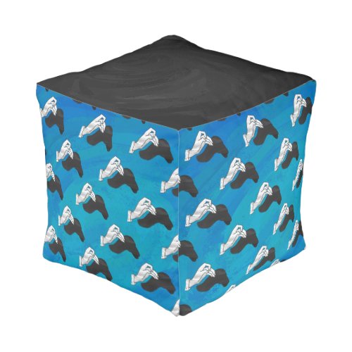 Shadow Camel on Blue Pouf