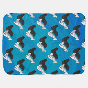 Shadow Camel On Blue Receiving Blanket