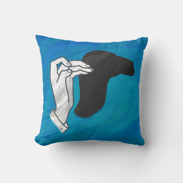 Shadow Camel On Blue Throw Pillow (Front)