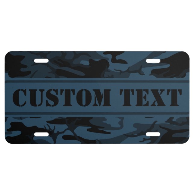 Shadow Camo Custom License Plate (Front)