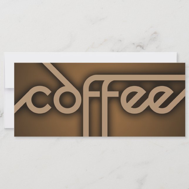 shadow COFFEE (color customizable) Invitation (Front)
