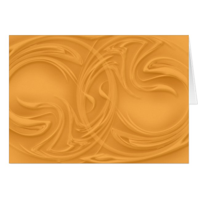 Shadow Curls Over Orange Artwork Blank Inside Cards (Front Horizontal)