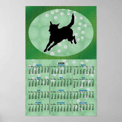 Shadow Dog Belgian Malinois v2 2024 Calendar Poster