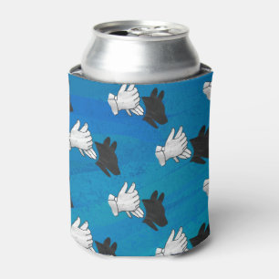 Shadow Dog on Blue Can Cooler