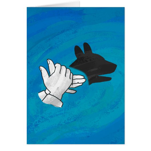 Shadow Dog On Blue Cards (Front)